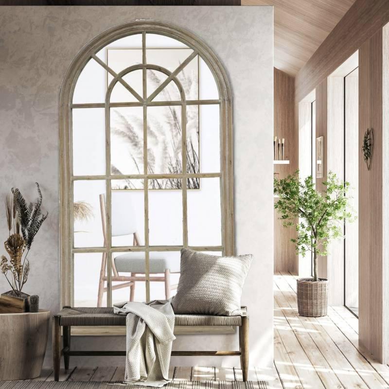 FC Kensington Arched Mirror Antique wood - Furniture Castle