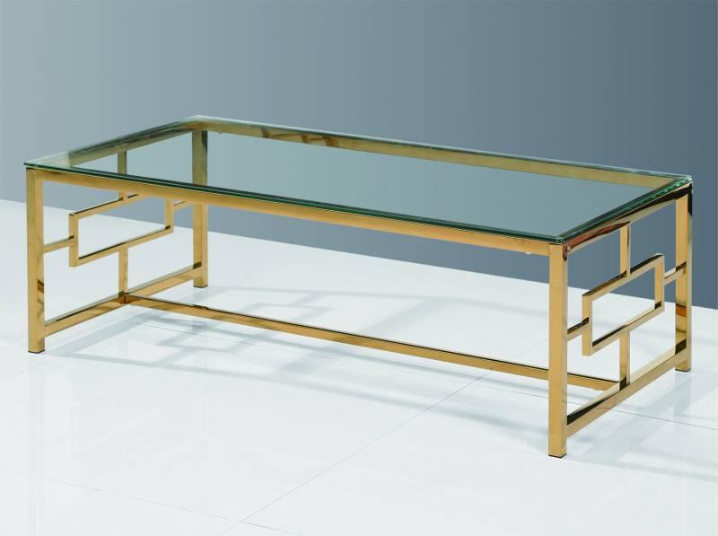 FC Petrice Coffee Table Gold Finish - Furniture Castle