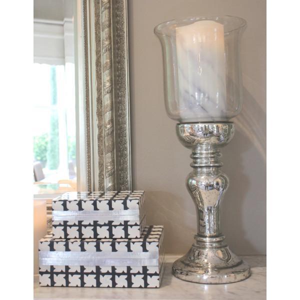 FC Pinwheel Pattern French Navy Box Large - Furniture Castle