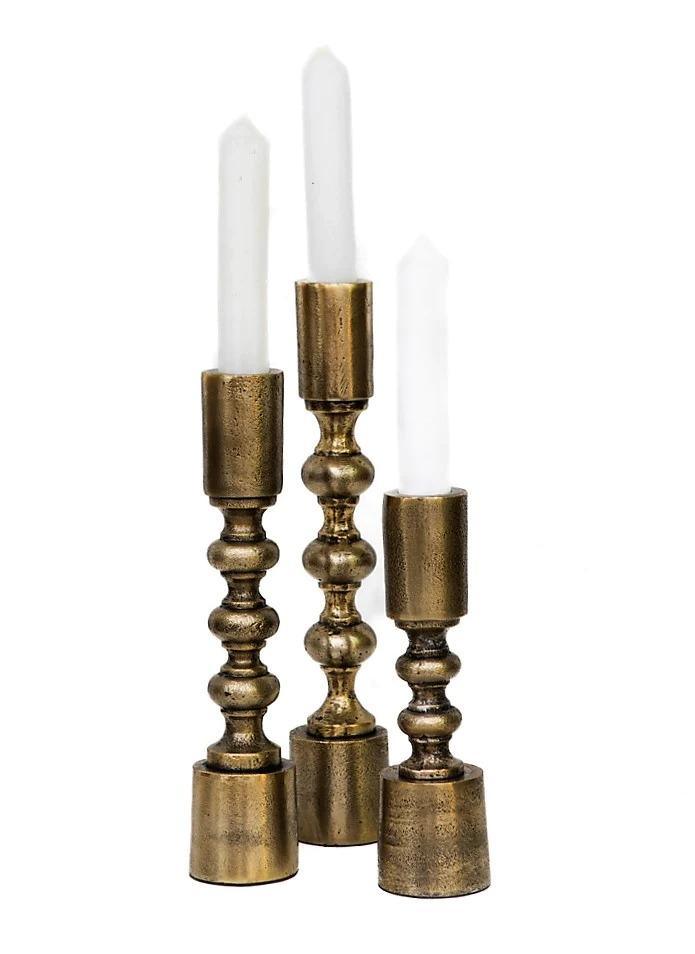 FC Ripple Candle holder L Brass - Furniture Castle