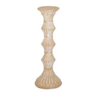 FC Tyler Cement Candleholder 12x33cm White - Furniture Castle