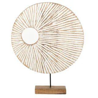FC Umbra Wood Sculpture 35X44Cm White Wash - Furniture Castle