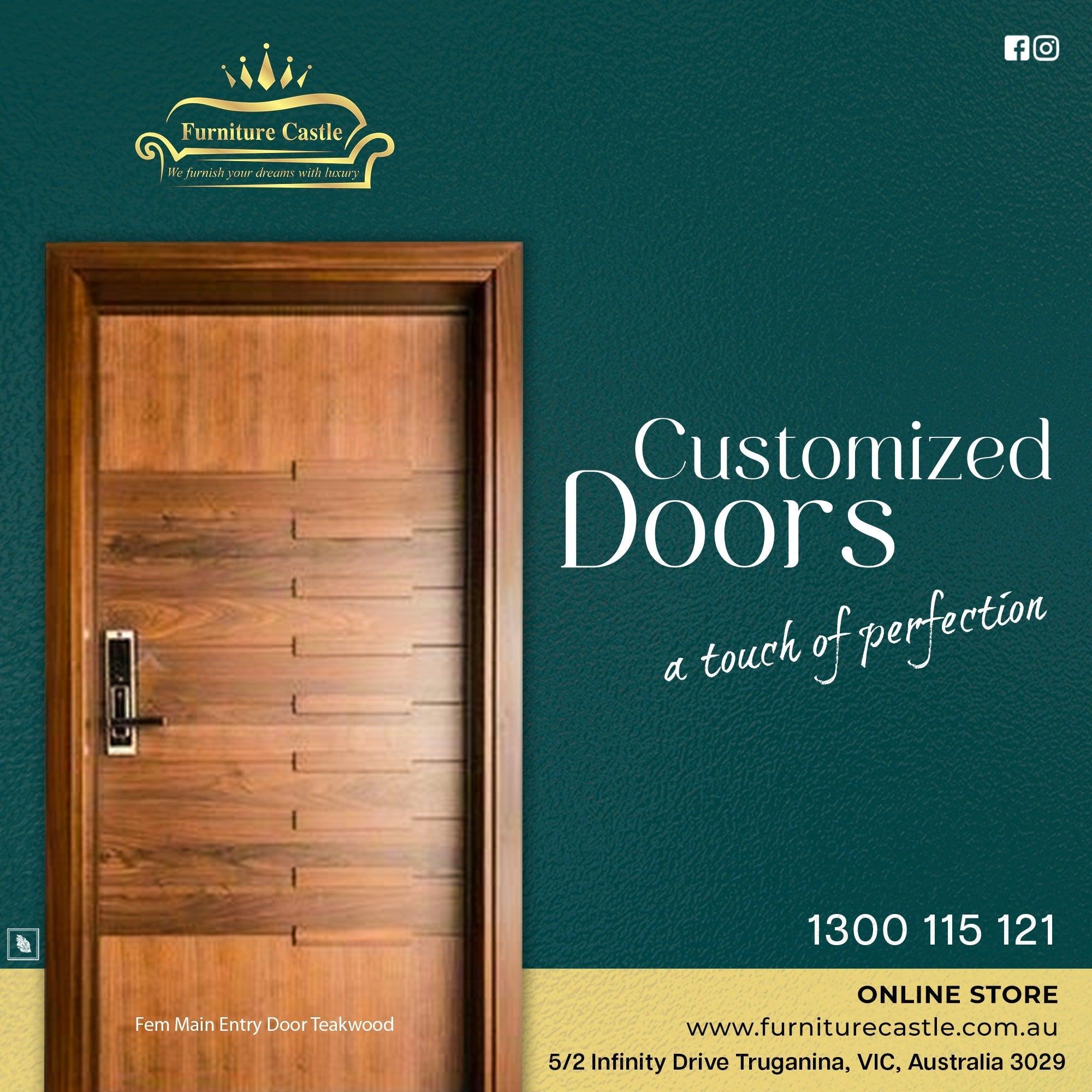 Fem Main Entry Door Teakwood - Furniture Castle