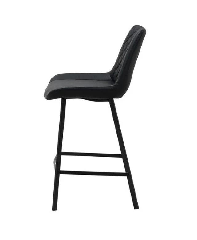 Flint Bar Stool Black Set of 2 - Furniture Castle