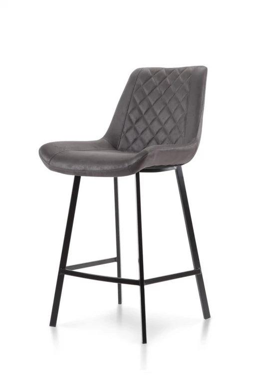 Flint Bar Stool Charcoal Set of 2 - Furniture Castle