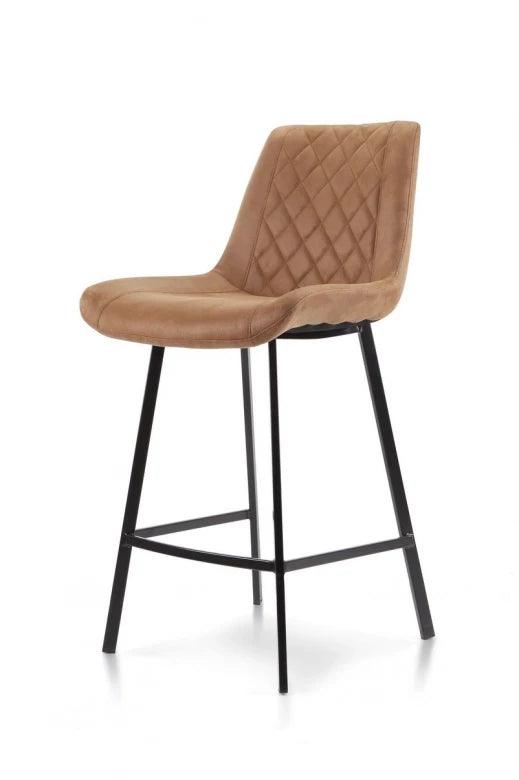 Flint Bar Stool Cognac Set of 2 - Furniture Castle