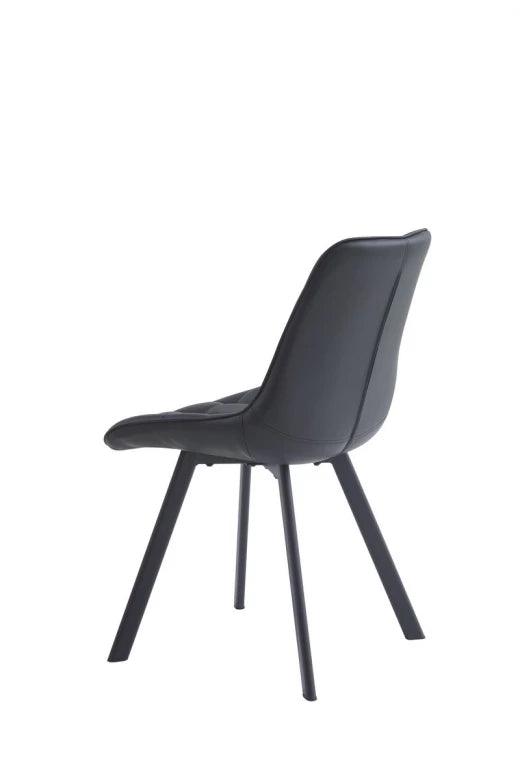 Foris Dining Chair Black Set of 2 - Furniture Castle