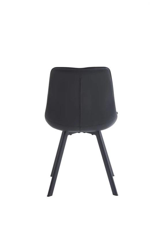 Foris Dining Chair Black Set of 2 - Furniture Castle