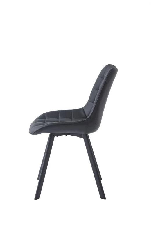 Foris Dining Chair Black Set of 2 - Furniture Castle