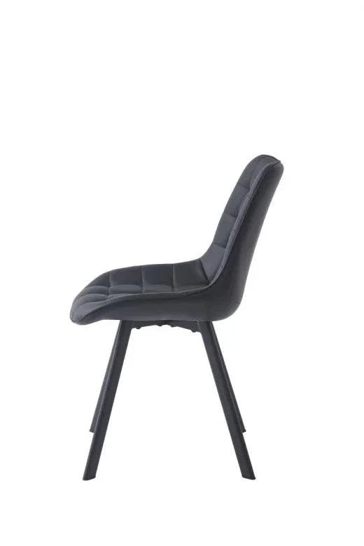 Foris Dining Chair Black Set of 2 - Furniture Castle
