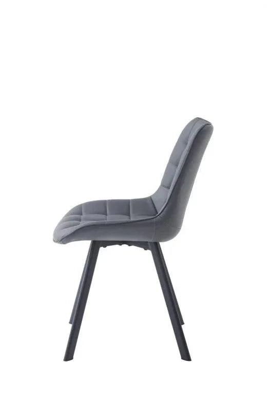 Foris Dining Chair Grey Set of 2 - Furniture Castle