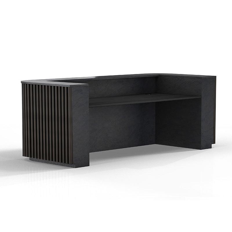 HALO Reception Desk 240cm - Black - Furniture Castle
