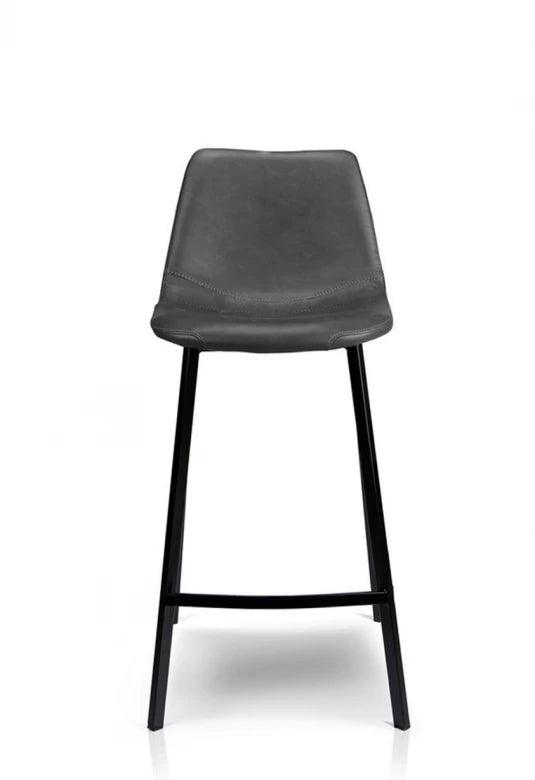 Huggo Bar Stool Antique Black Set of 2 - Furniture Castle