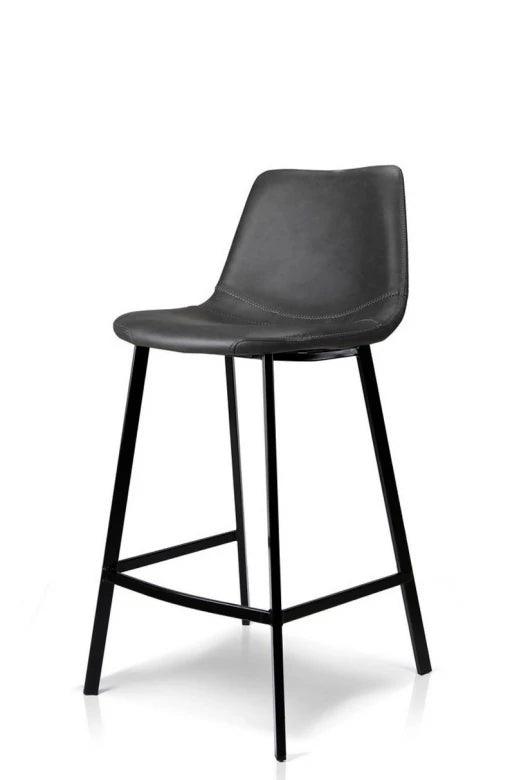 Huggo Bar Stool Antique Black Set of 2 - Furniture Castle