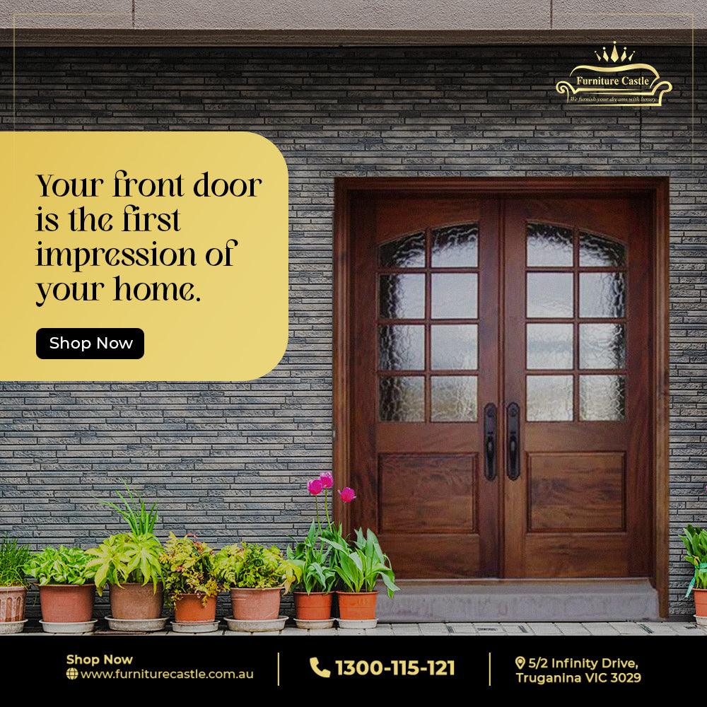Italian Main Entry DoorFrench cut Teak wood - Furniture Castle