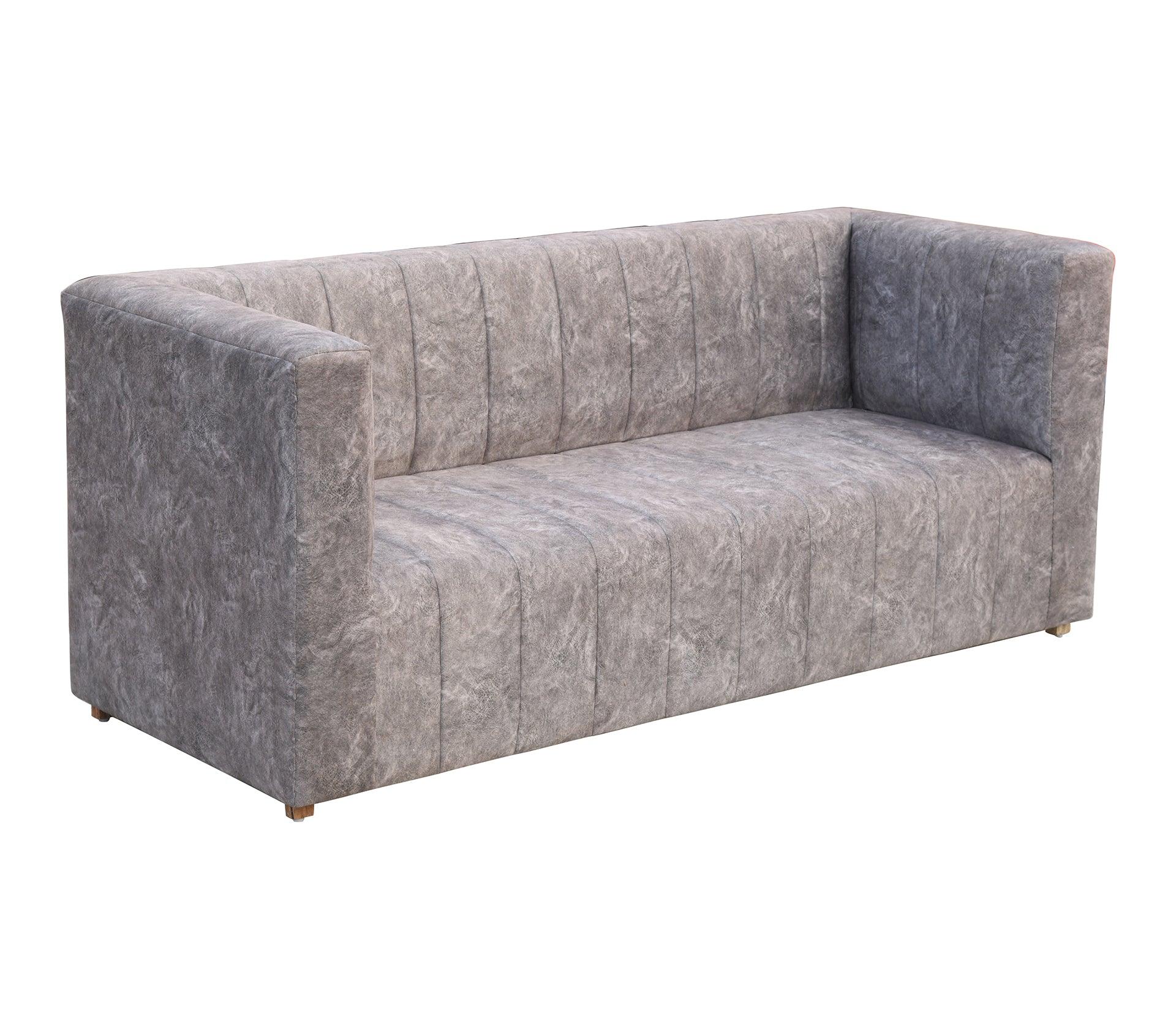 Juliat Grey Sofa Set 3+1+1 With Golden Legs - Furniture Castle