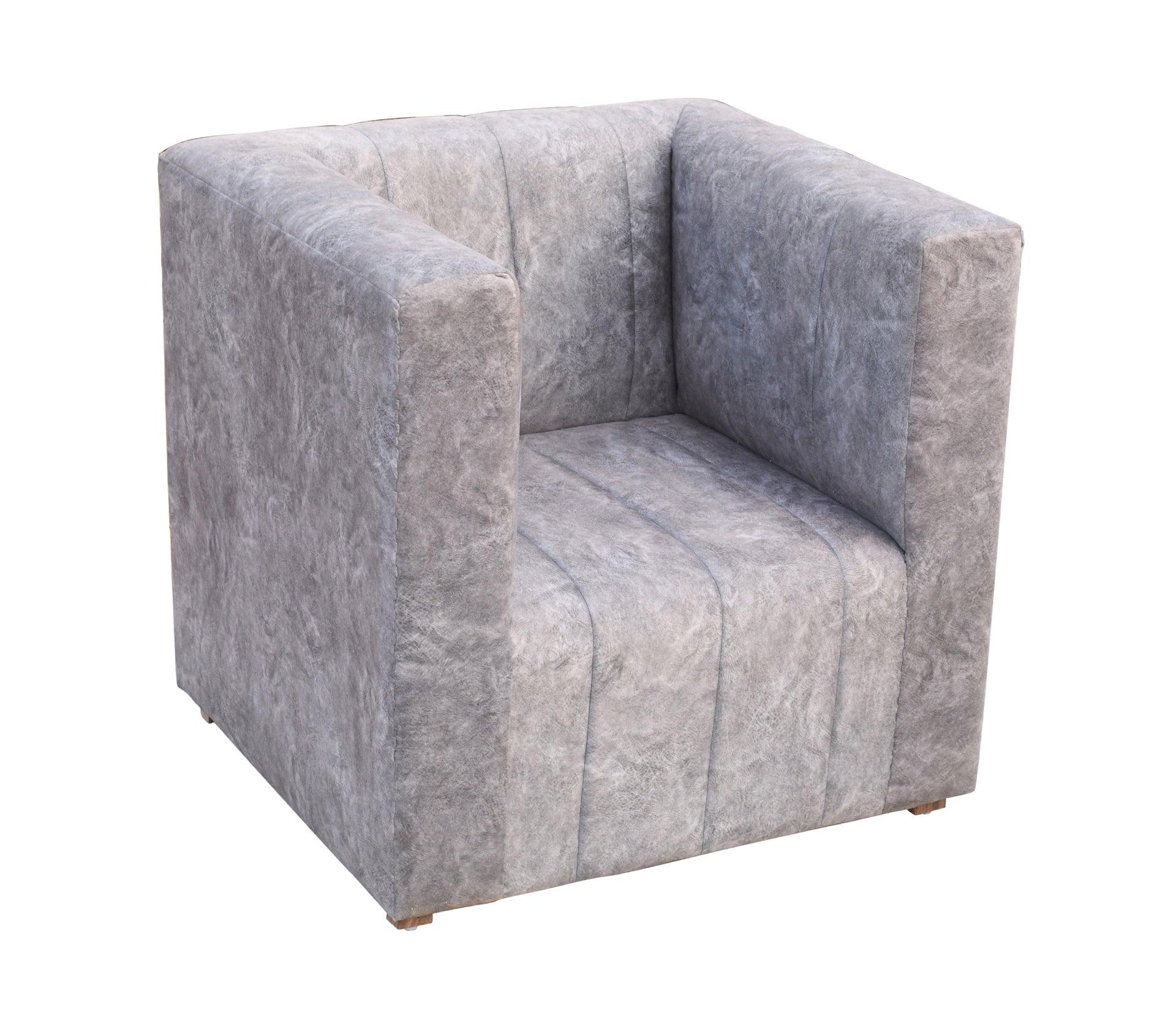 Juliat Grey Sofa Set 3+1+1 With Golden Legs - Furniture Castle