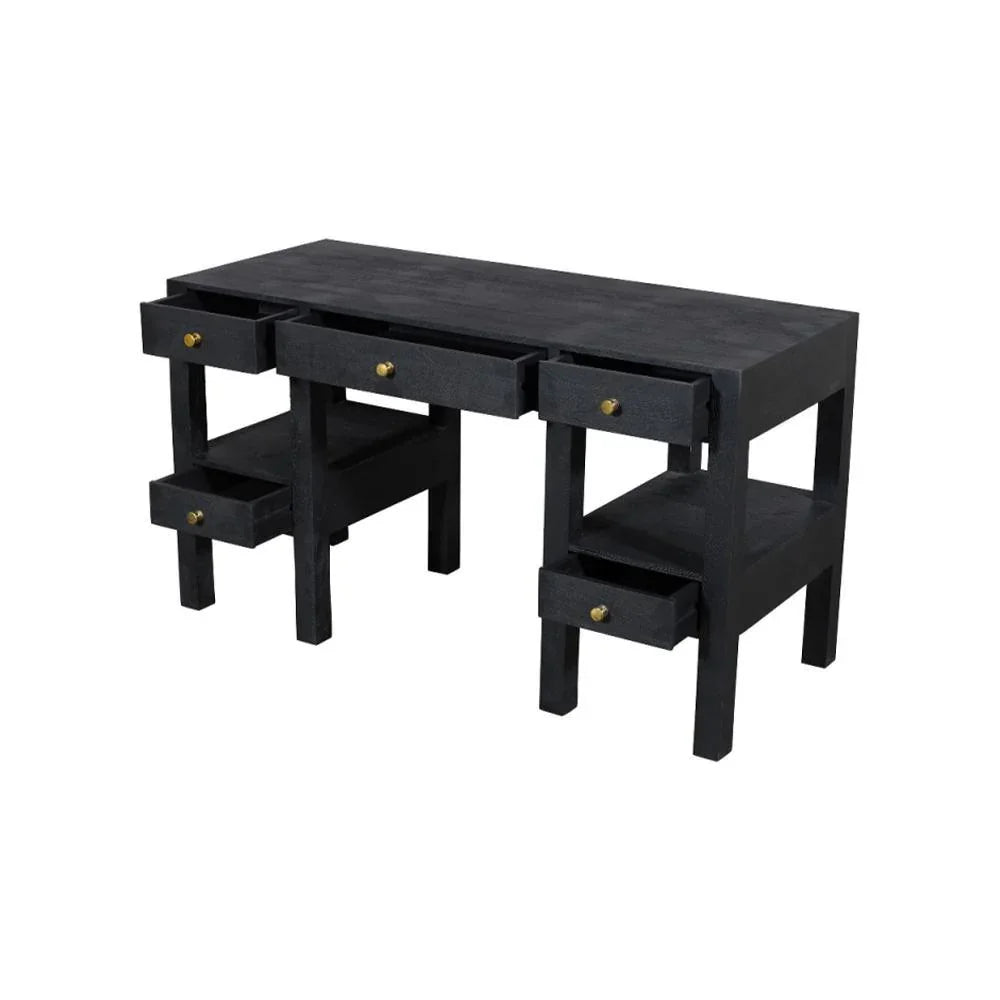 Kabira Sheike Study Table 5 Drawers - Furniture Castle
