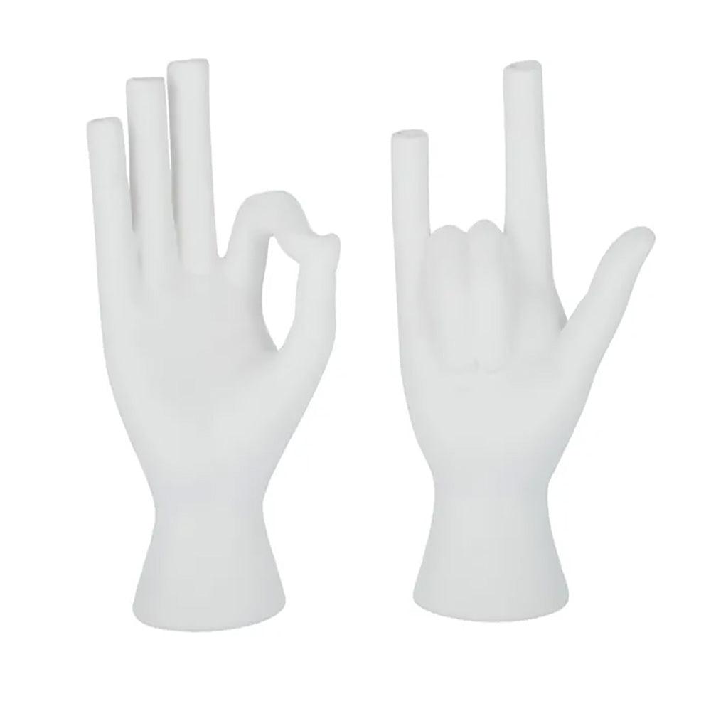 Kasi Cer Vase Set of 2 White 13.5x23cm - Furniture Castle