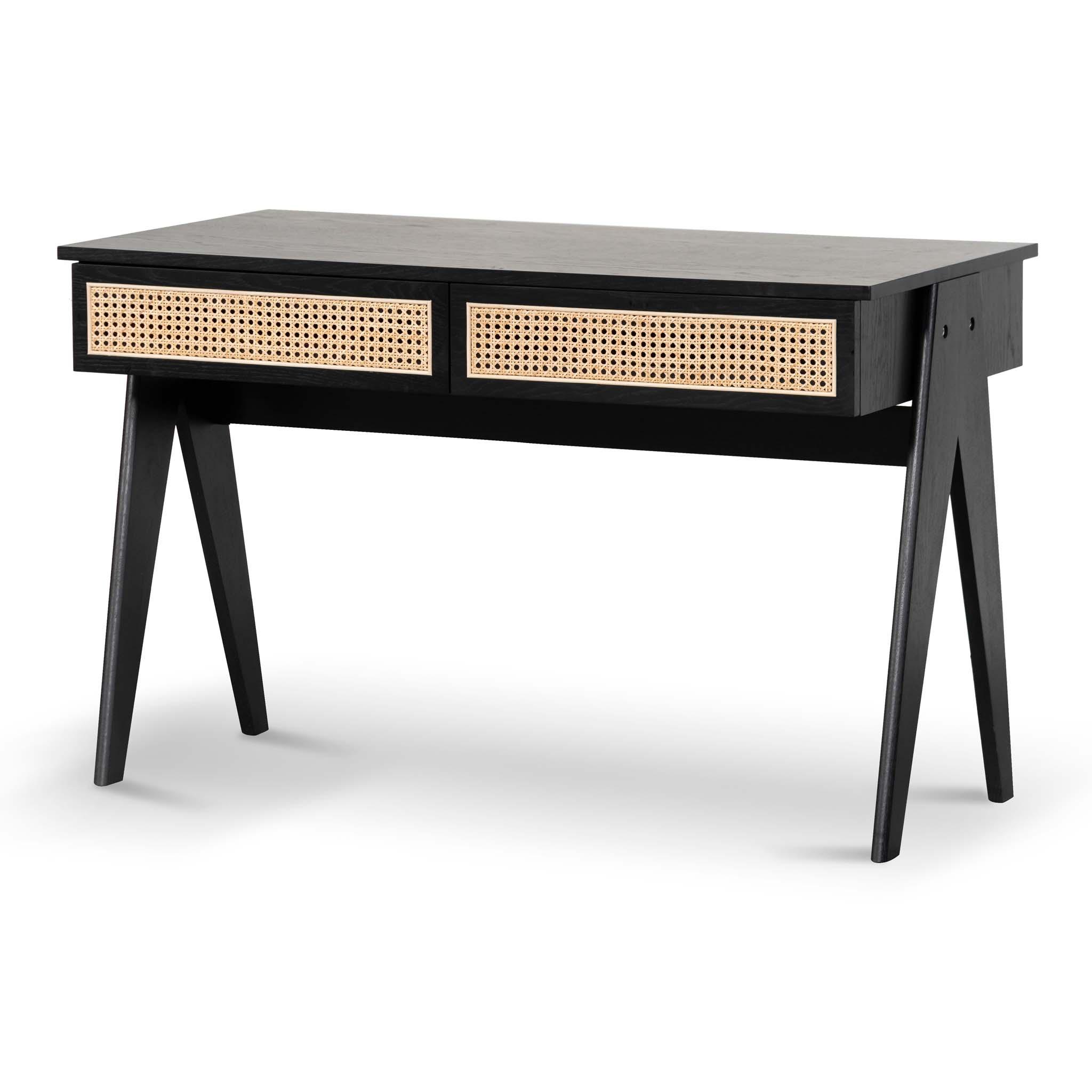 Kate 1.2m Home Office Desk - Full Black - Furniture Castle