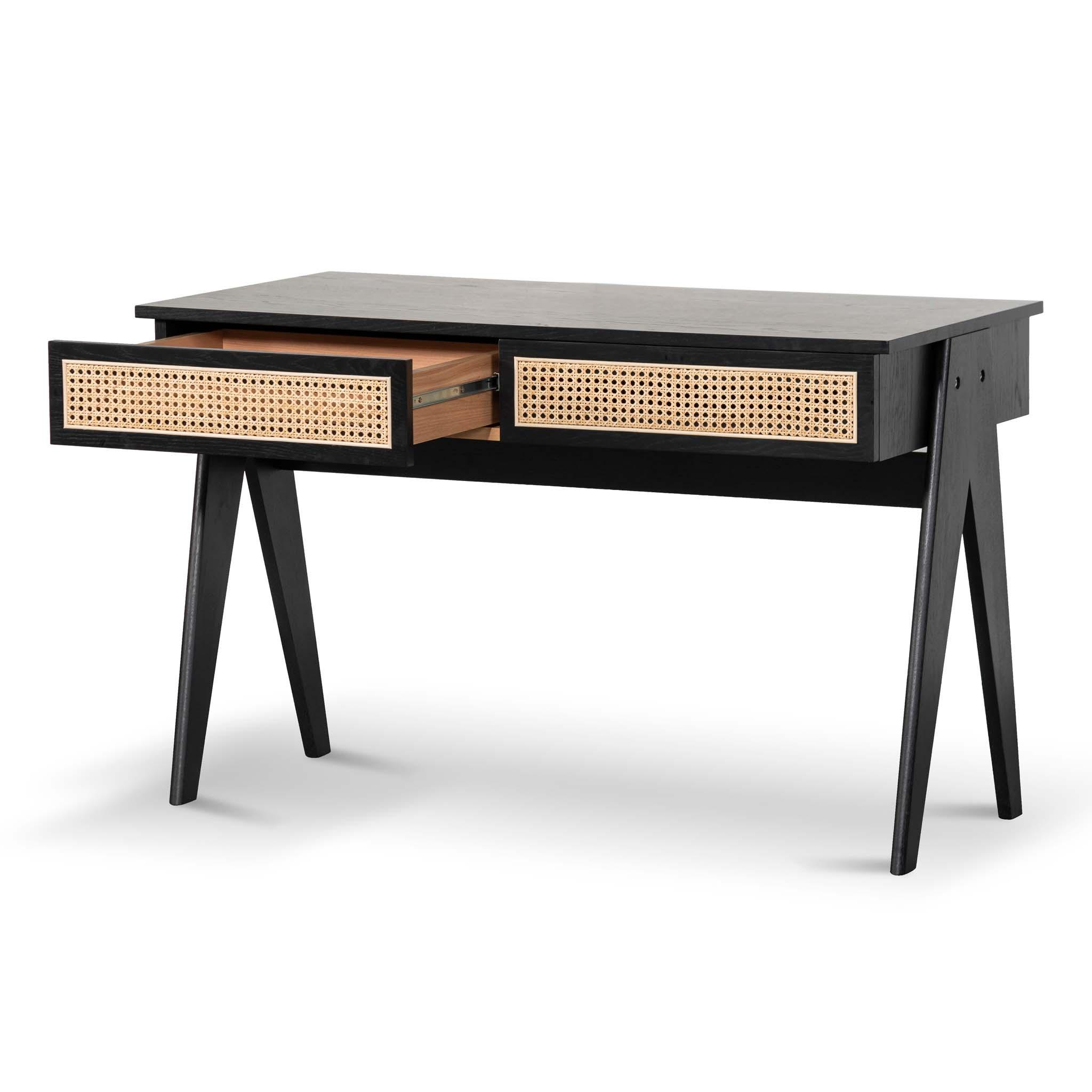 Kate 1.2m Home Office Desk - Full Black - Furniture Castle