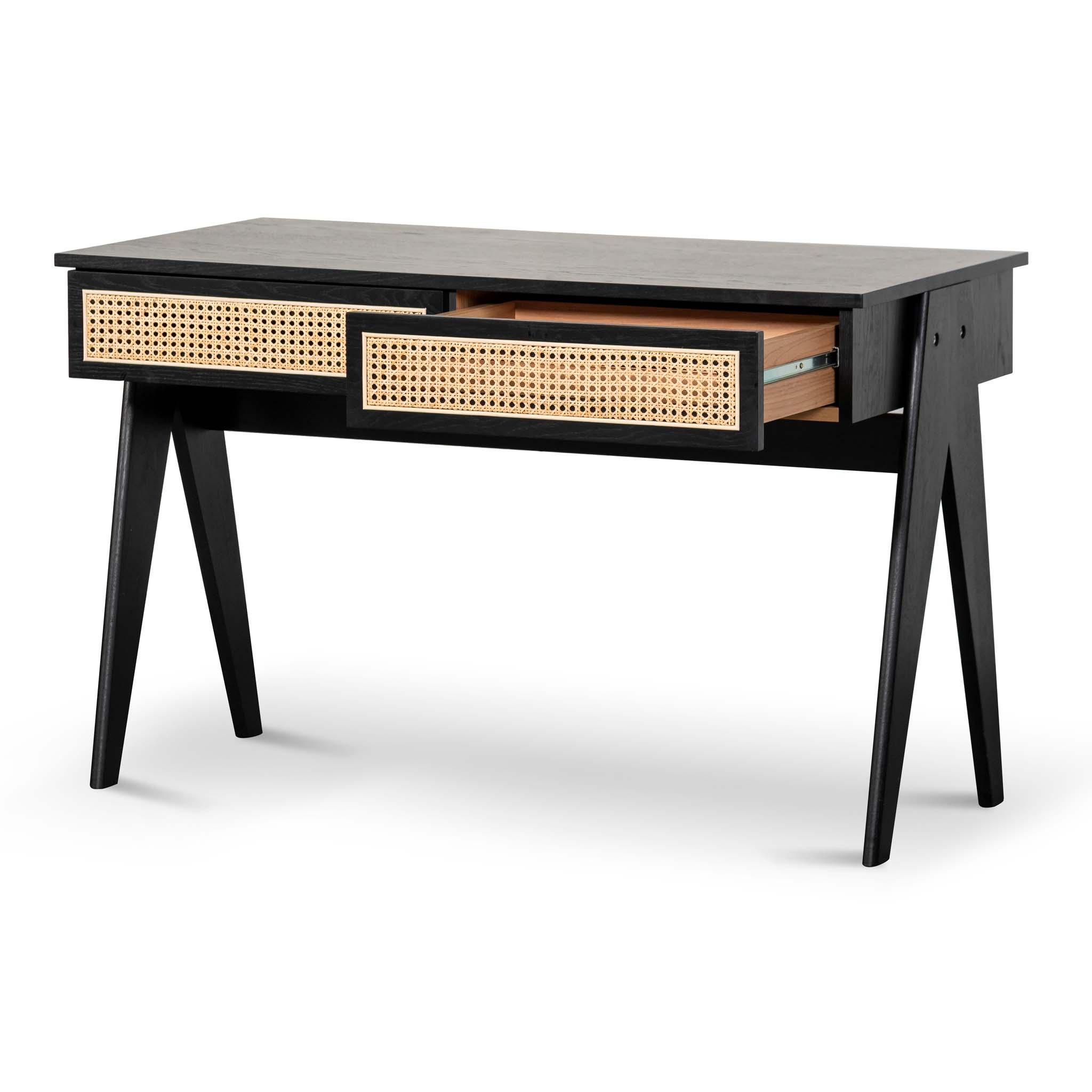 Kate 1.2m Home Office Desk - Full Black - Furniture Castle