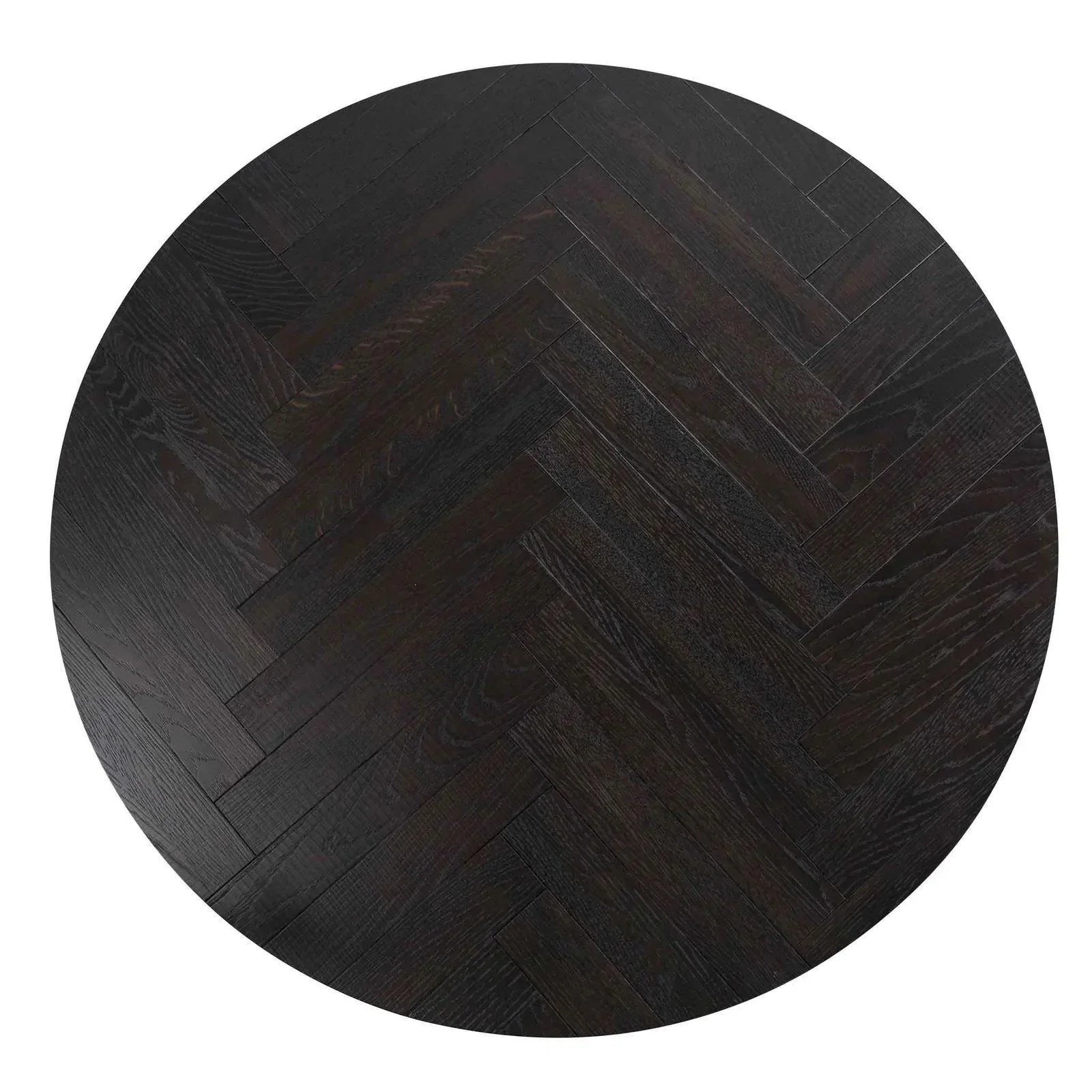 Kattie Round Coffee Table - Peppercorn and Brass - Furniture Castle