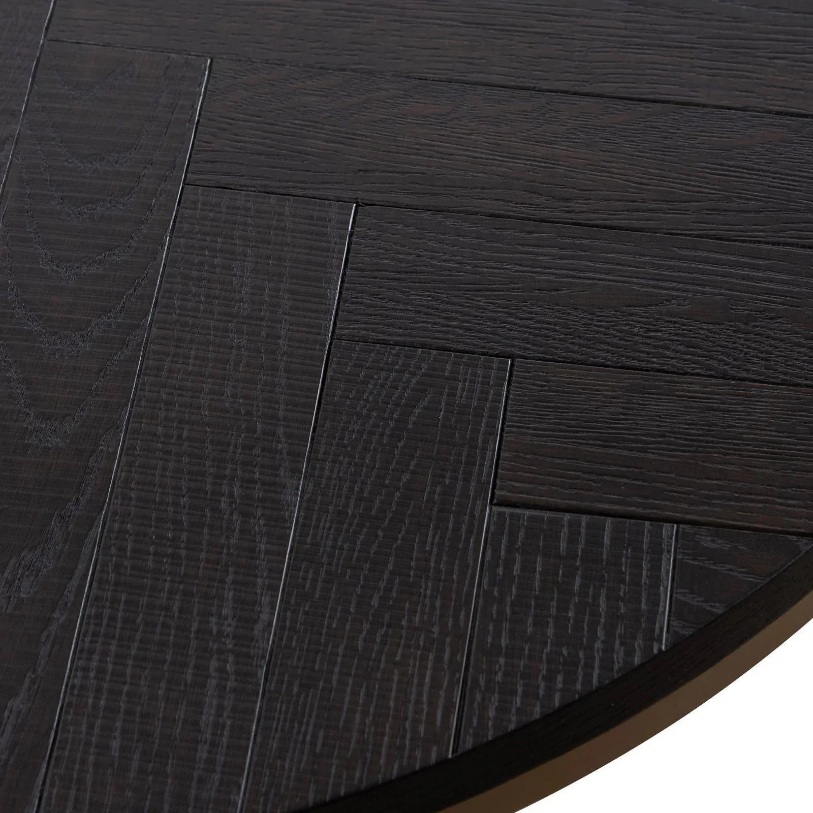 Kattie Round Coffee Table - Peppercorn and Brass - Furniture Castle