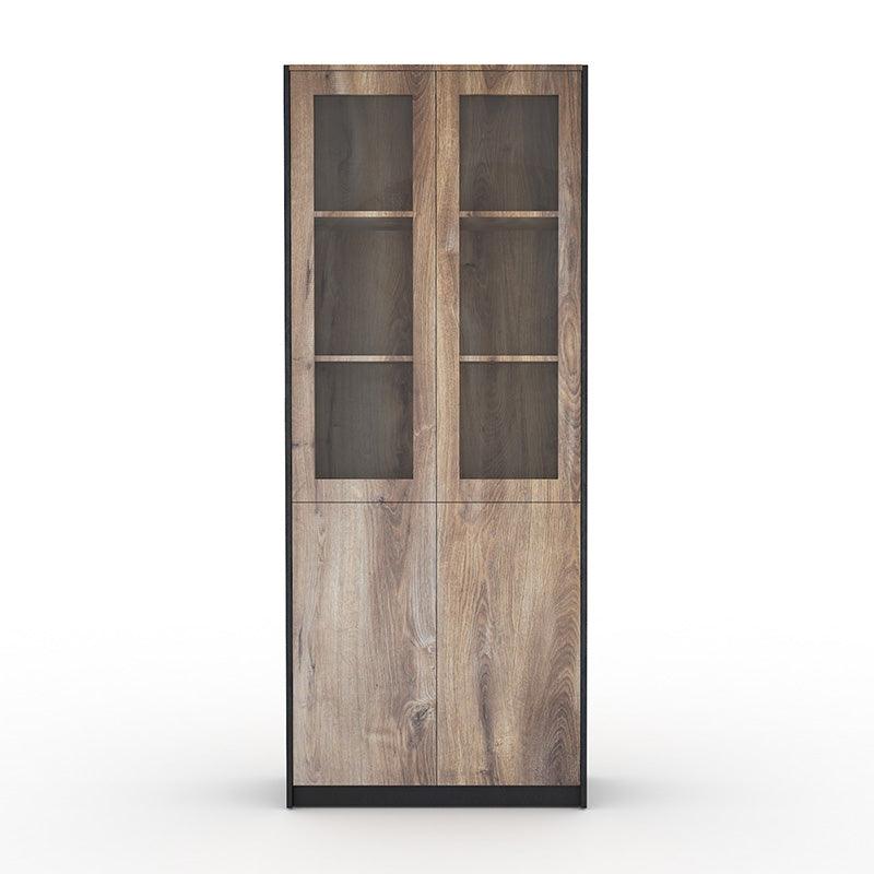 KELLEN 2 Door Display Unit 80cm - Warm Oak - Furniture Castle
