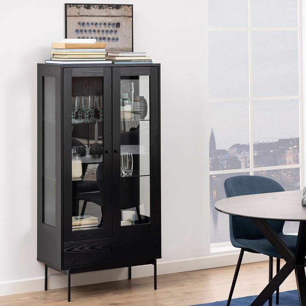 KREMAN Display Unit 75cm - Black - Furniture Castle