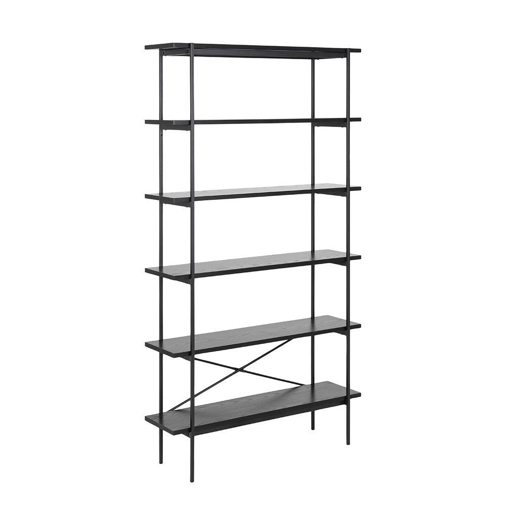 KREMAN Shelving Unit 94cm - Black - Furniture Castle