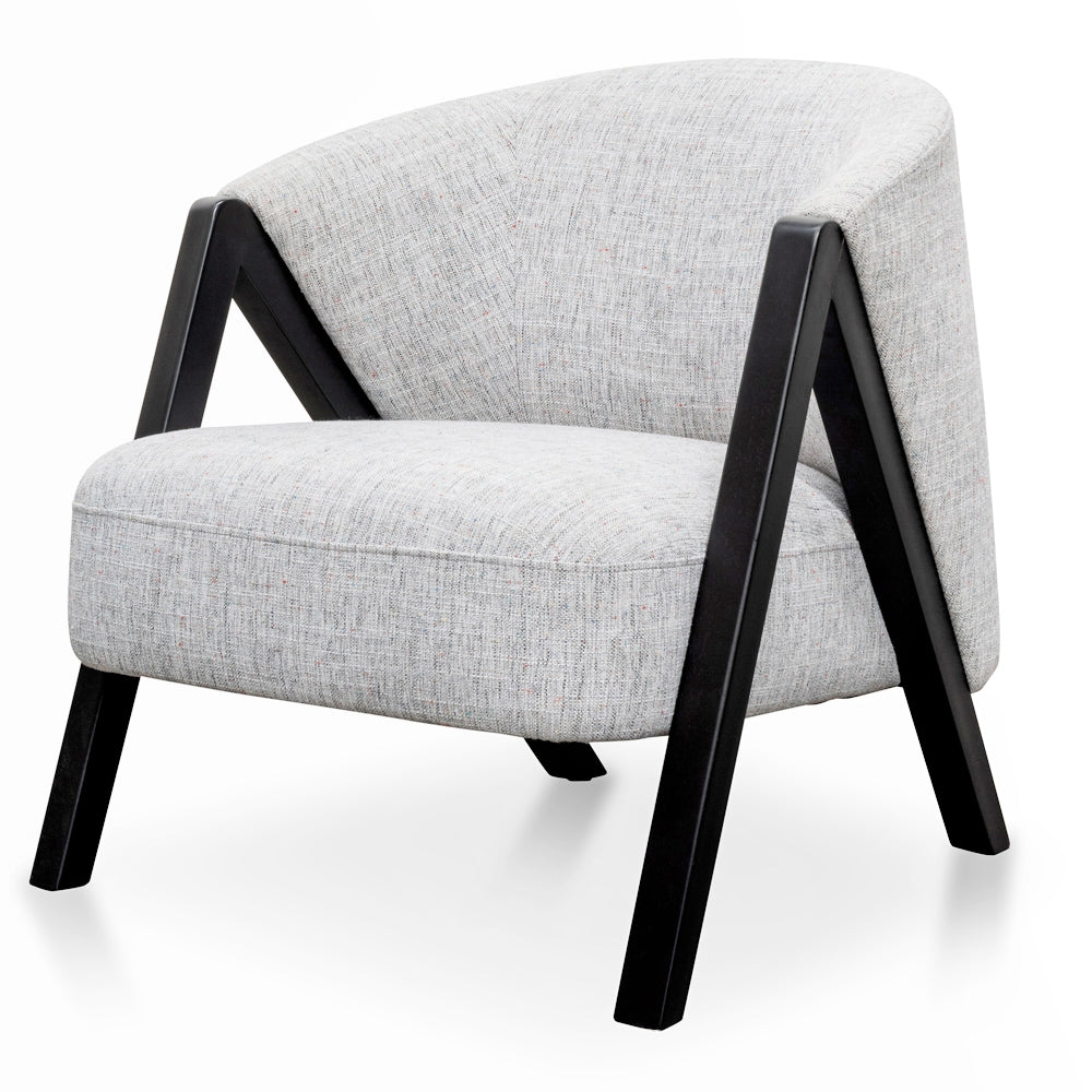FC Armchair - Light Spec Grey - Black Oak
