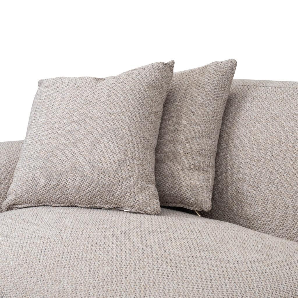 LC8838-CA 3 Seater Right Chaise Fabric Sofa - Sterling Sand - Furniture Castle