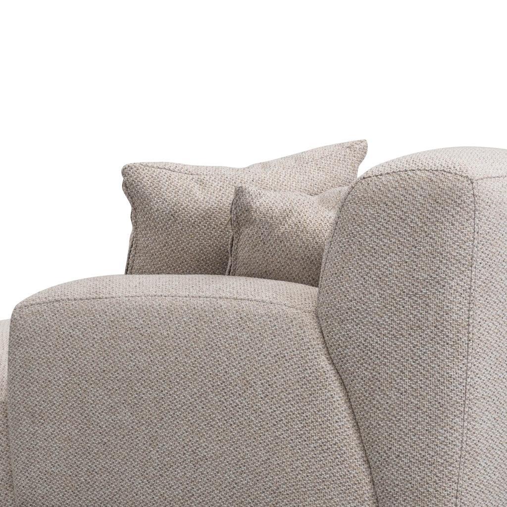 LC8838-CA 3 Seater Right Chaise Fabric Sofa - Sterling Sand - Furniture Castle
