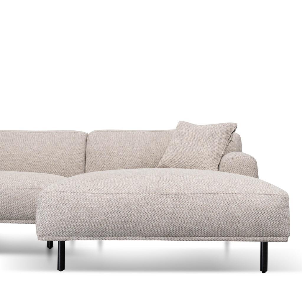 LC8838-CA 3 Seater Right Chaise Fabric Sofa - Sterling Sand - Furniture Castle
