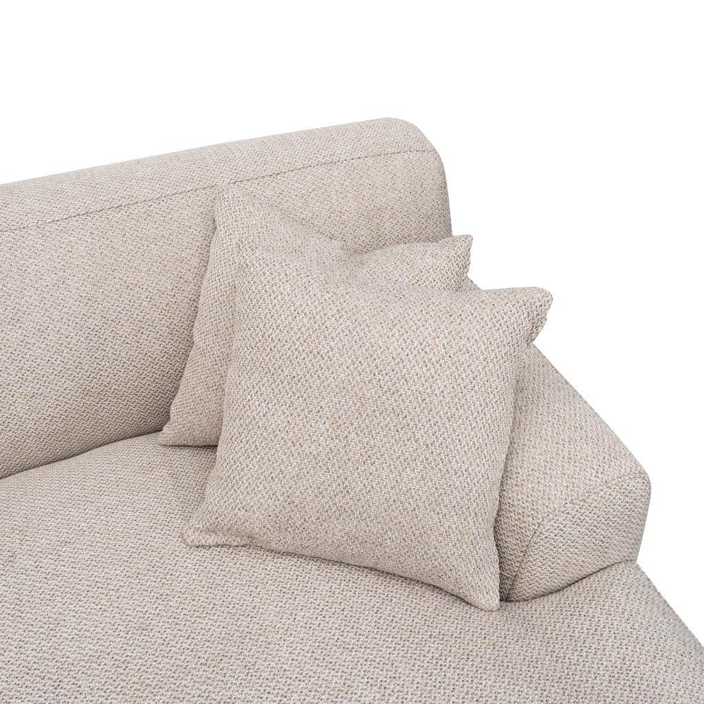 LC8838-CA 3 Seater Right Chaise Fabric Sofa - Sterling Sand - Furniture Castle