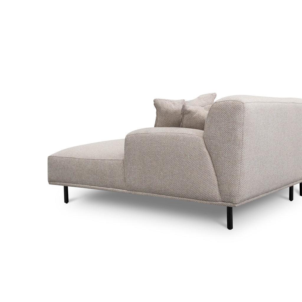 LC8838-CA 3 Seater Right Chaise Fabric Sofa - Sterling Sand - Furniture Castle