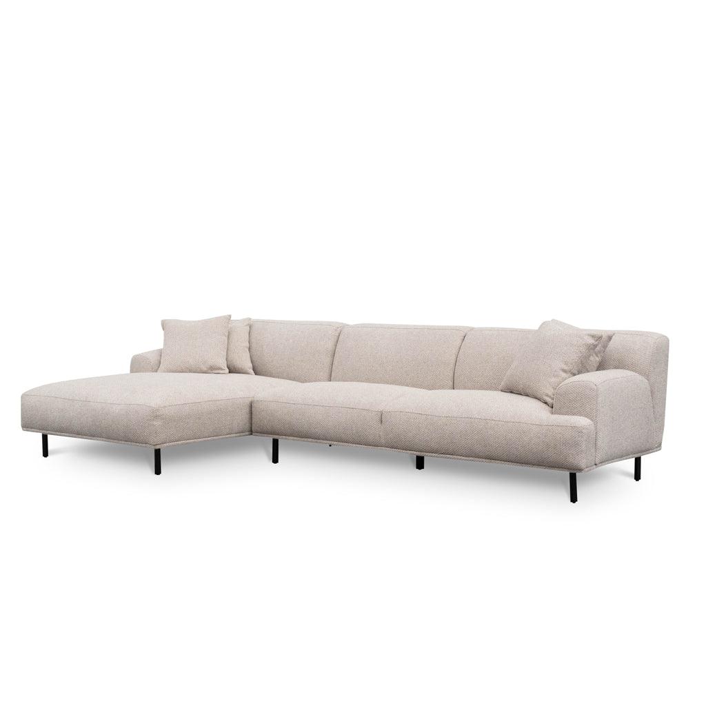 LC8839-CA 3 Seater Left Chaise Sofa - Sterling Sand - Furniture Castle