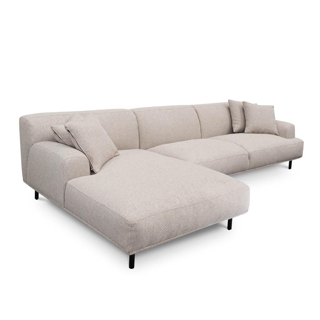 LC8839-CA 3 Seater Left Chaise Sofa - Sterling Sand - Furniture Castle