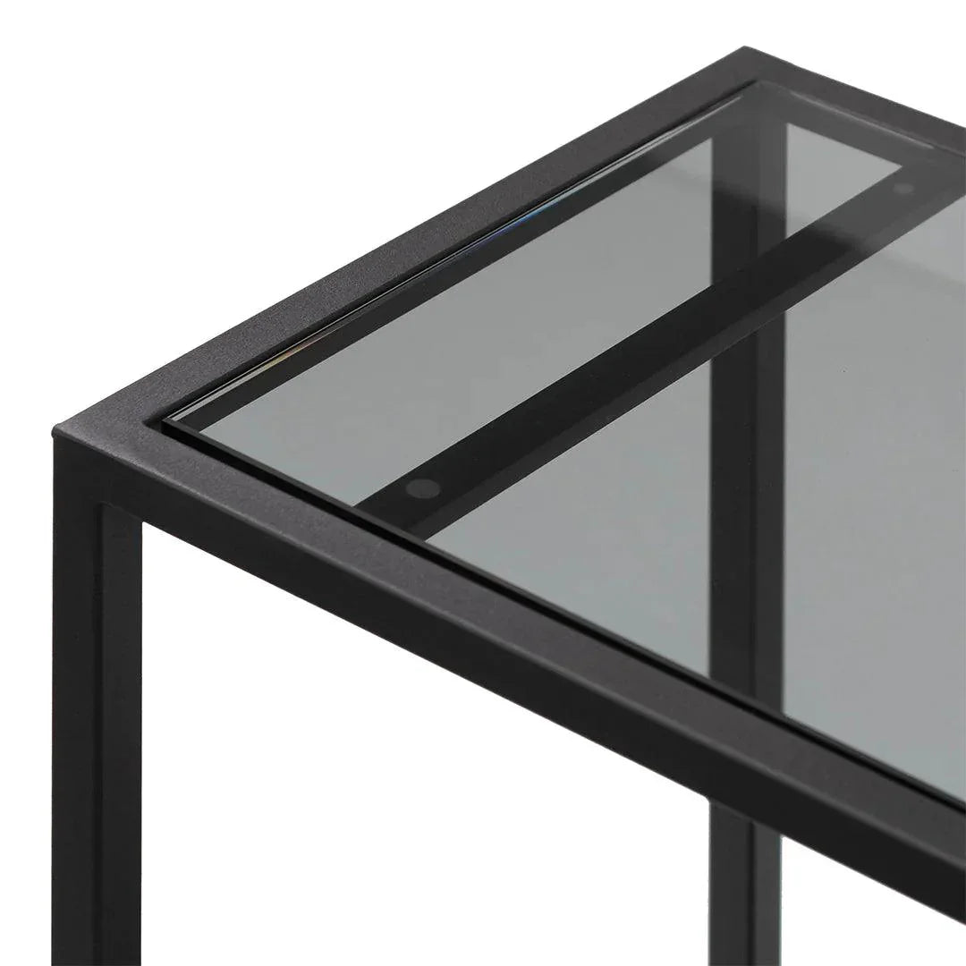 Litt Bar Cart - Mirror and Black - Furniture Castle