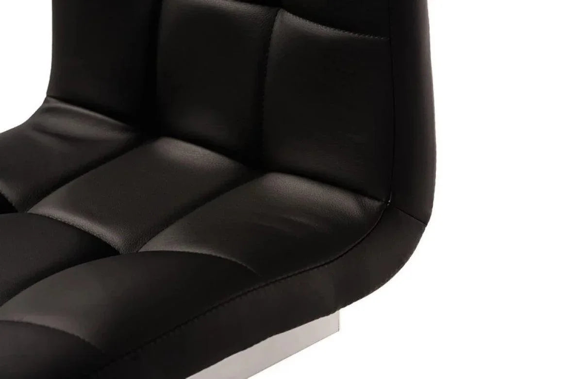 Lucas Dining Chair Black Set of 2 - Furniture Castle