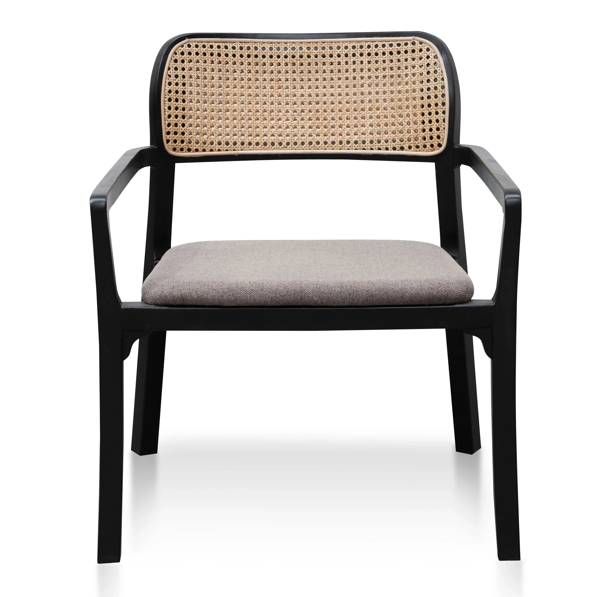 FC Fabric Armchair - Caramel Grey with Black Legs