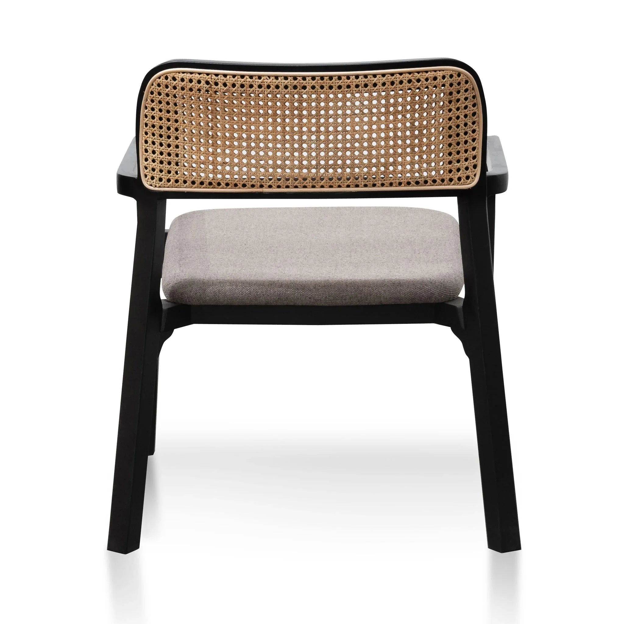 FC Fabric Armchair - Caramel Grey with Black Legs
