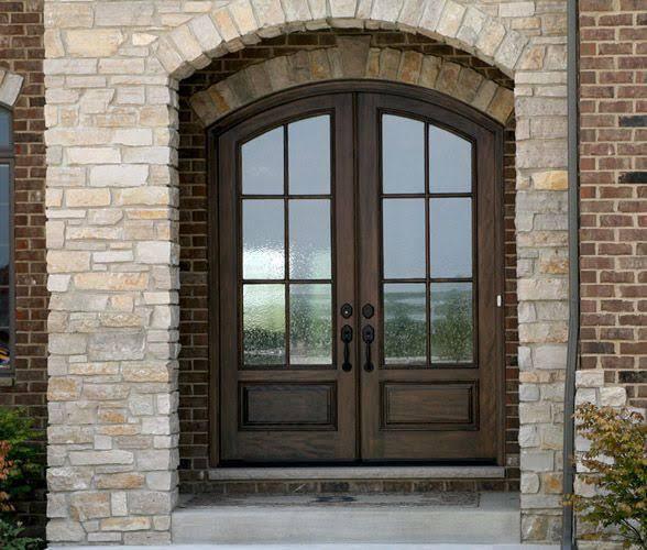 Main entry Door Teak wood door with glass - Furniture Castle