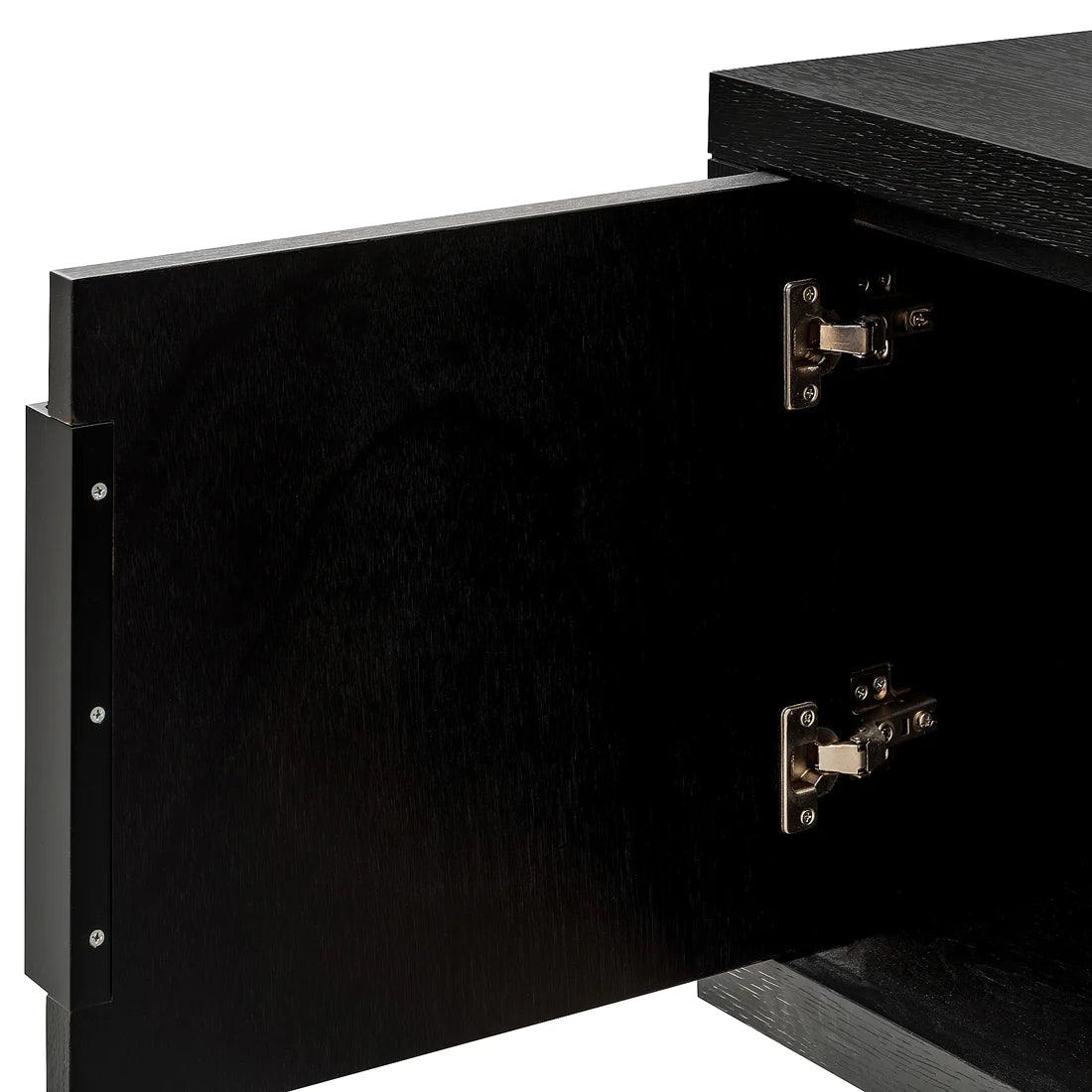 Mani 1.8m Entertainment TV Unit - Textured Espresso Black - Furniture Castle
