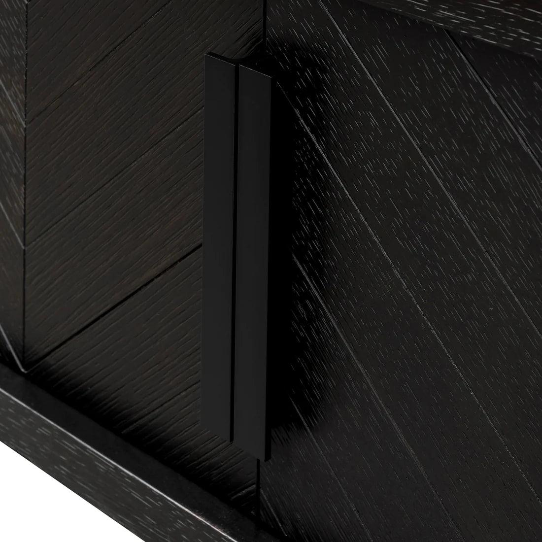 Mani 1.8m Entertainment TV Unit - Textured Espresso Black - Furniture Castle