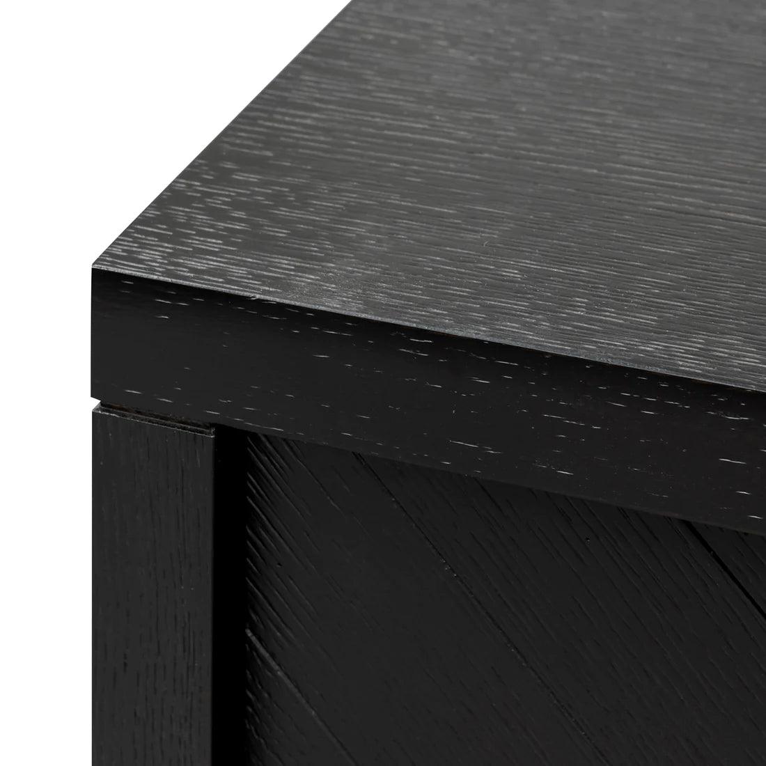 Mani 1.8m Entertainment TV Unit - Textured Espresso Black - Furniture Castle