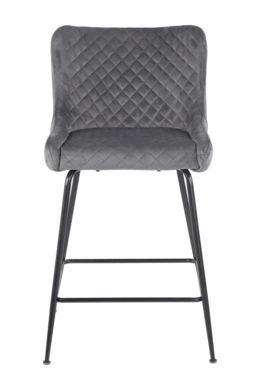 Mario Bar Stool Pebble Grey Set of 2 - Furniture Castle