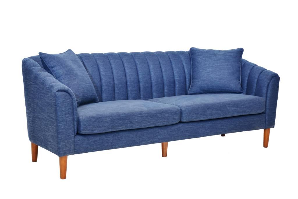 Masic 3 Seater Sofa Set Navy Blue Colour - Furniture Castle