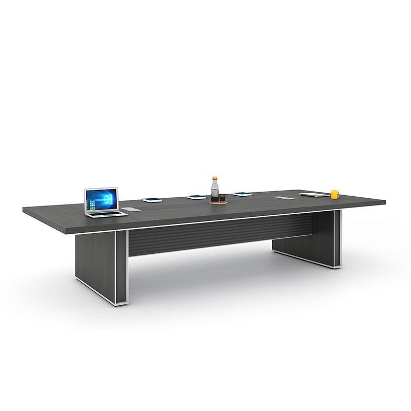 Matees Boardroom Table 2.8M - Grey/ Brown - Furniture Castle